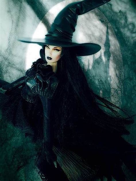 Dark halloween gothic witch